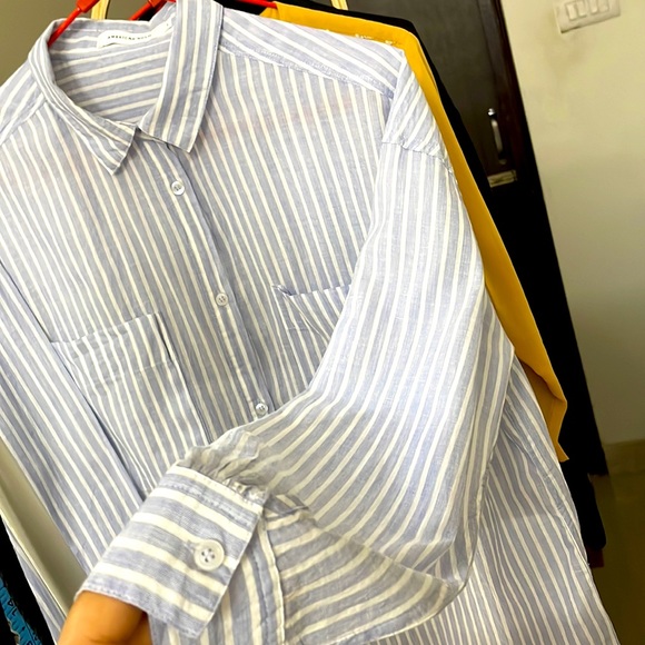 American holic cotton striped shirt| NWOT - Picture 6 of 14
